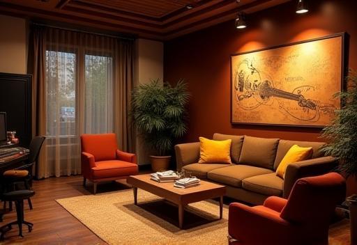 Comfortable lounge area at Sargam Sound Studios